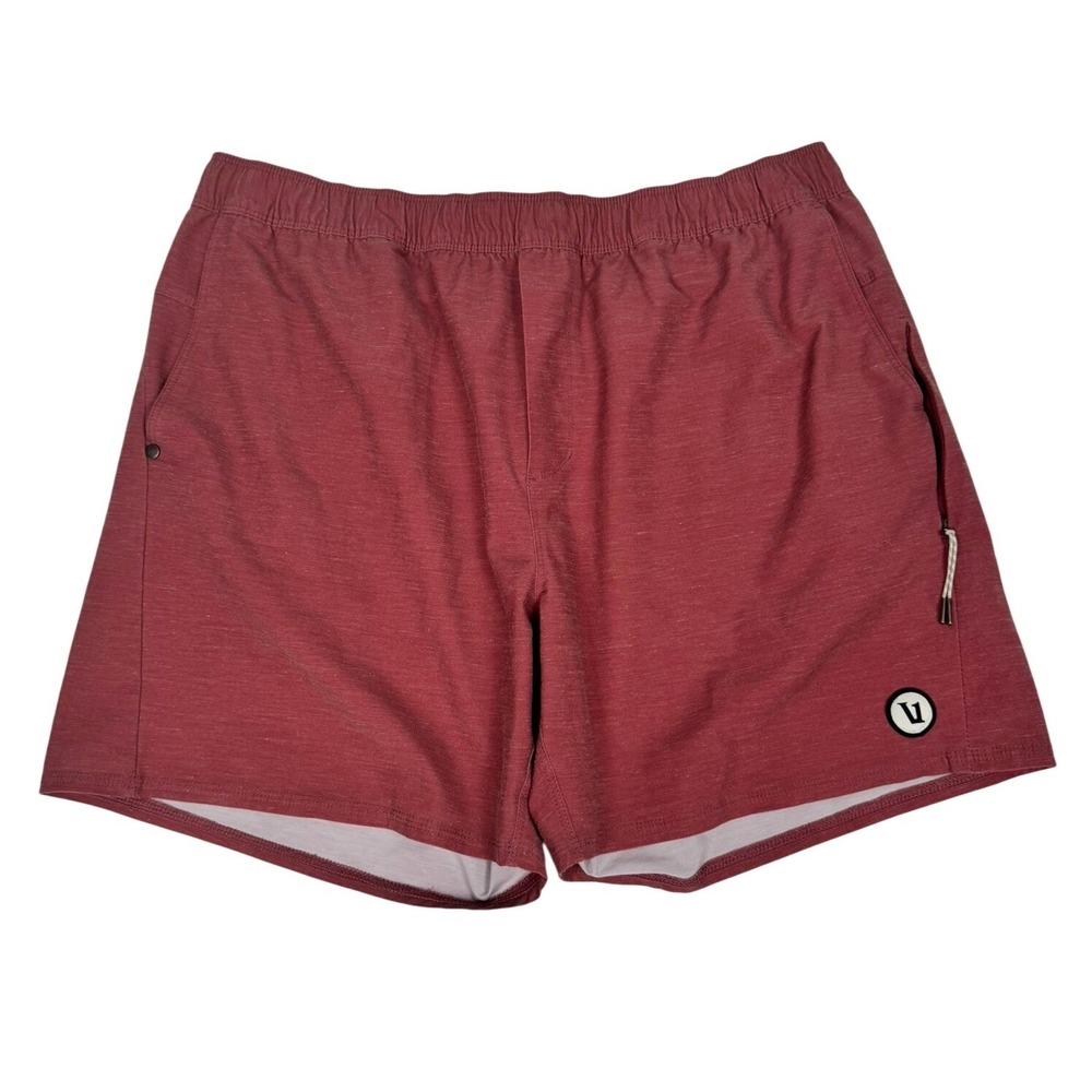 Vuori Kore Shorts Men's XL Heathered Rose Pink 6" Unlined Athletic Shorts